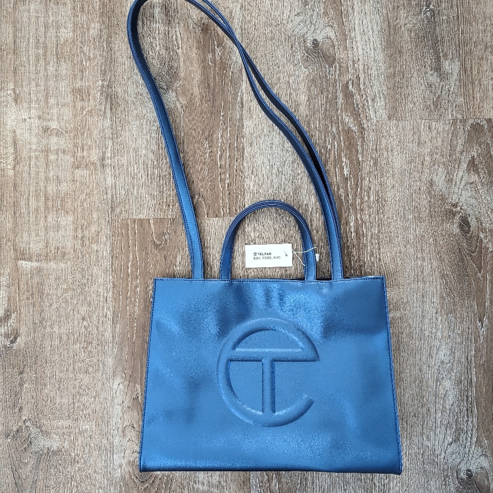 Cobalt Blue! Telfar! medium shopping bag